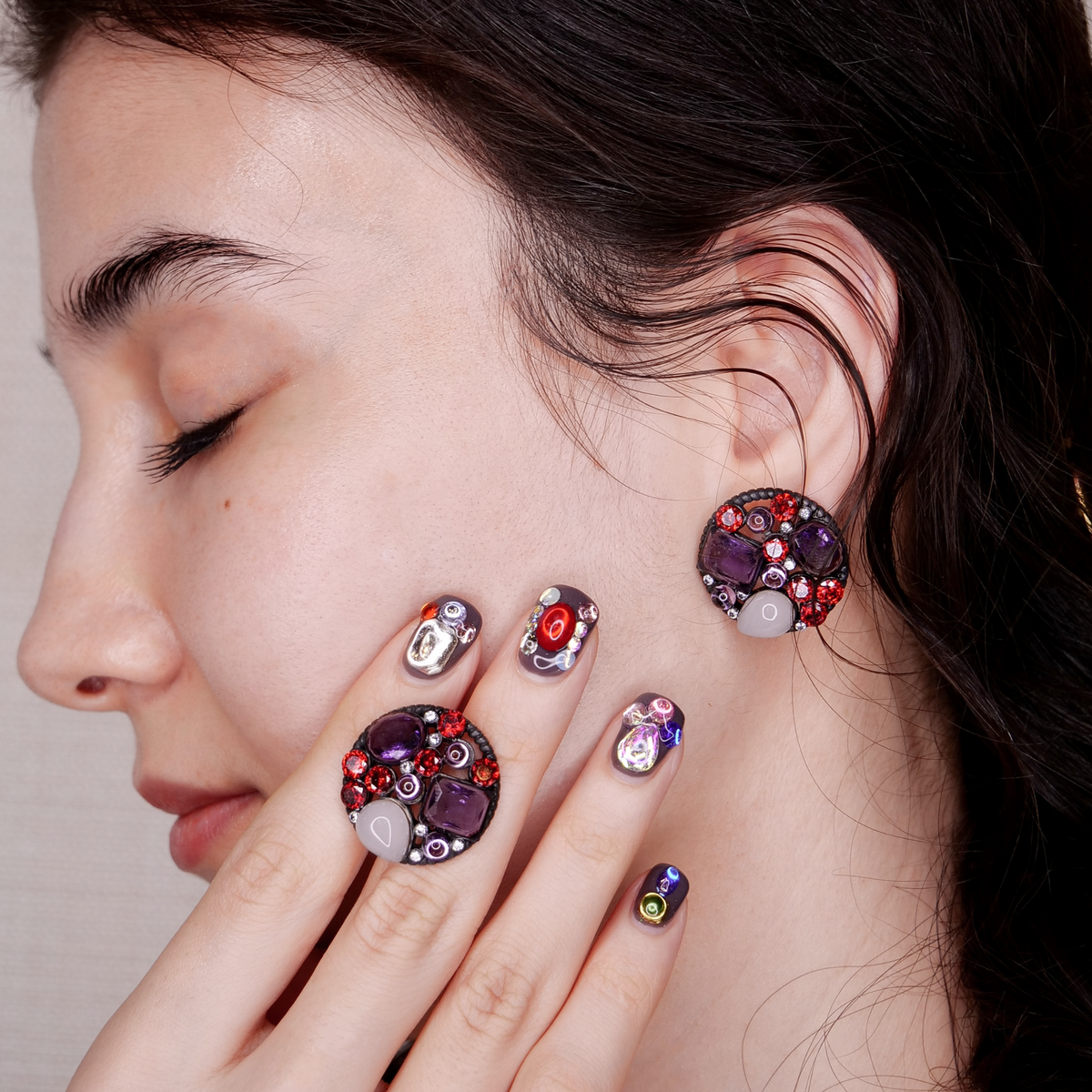 ♒️みずがめ座〜誕生石イヤリング